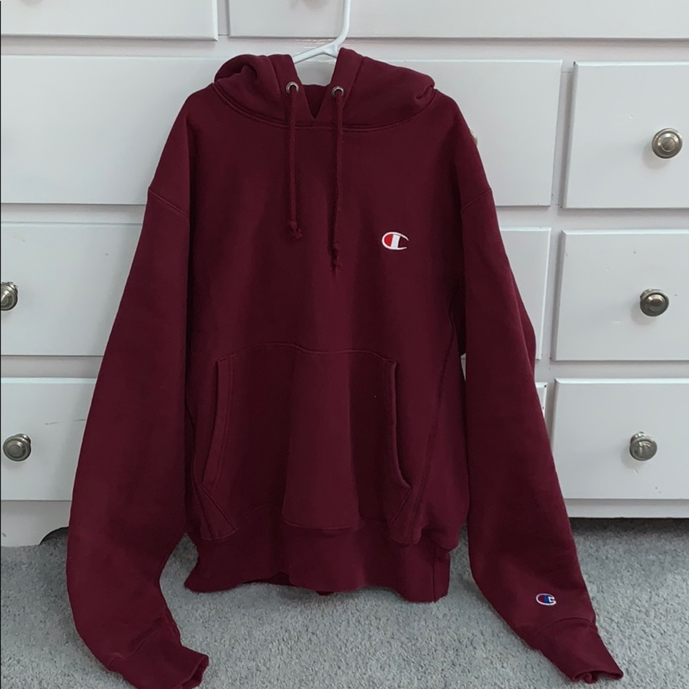 Burgundy champion hoodie